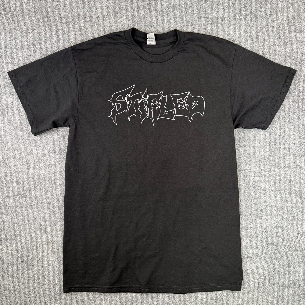 Stifled Hudson Valley Hardcore Band T-Shirt Mens Medium Black Gildan DryBlend